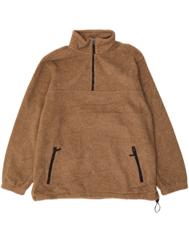 Мужской флисовый джемпер EDDIE BAUER XL, коричневый, полиэстер
