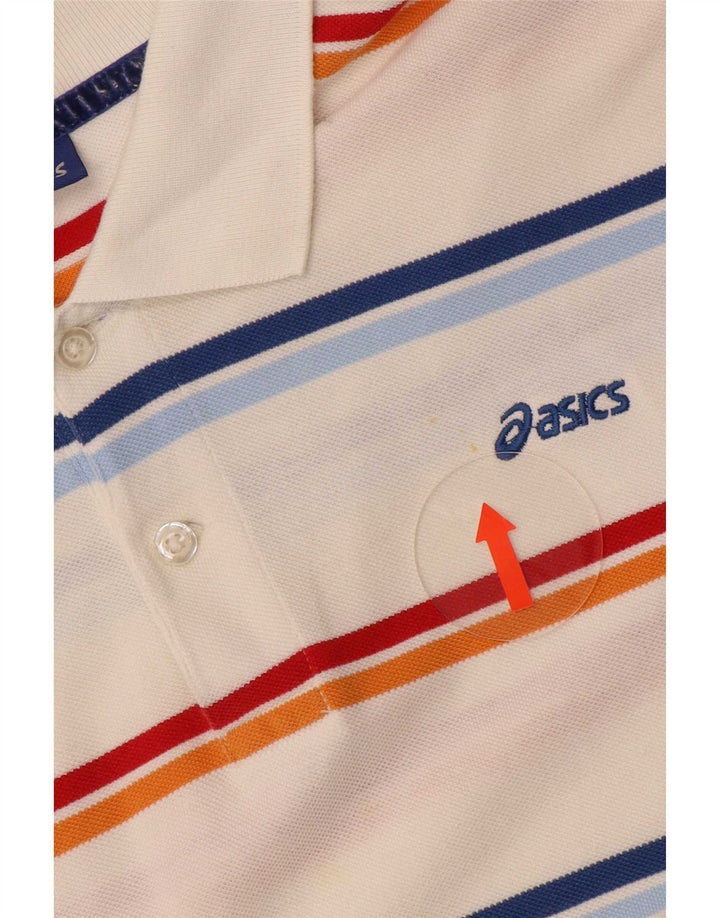 Мужская рубашка-поло Asics XL в белую полоску