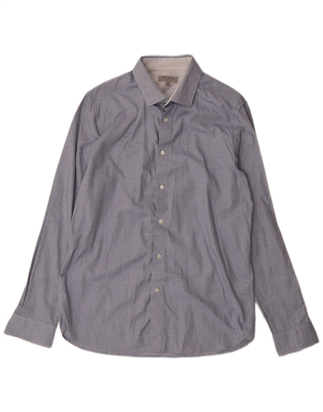 TED BAKER Mens Shirt Size 4 Large Blue Check Cotton