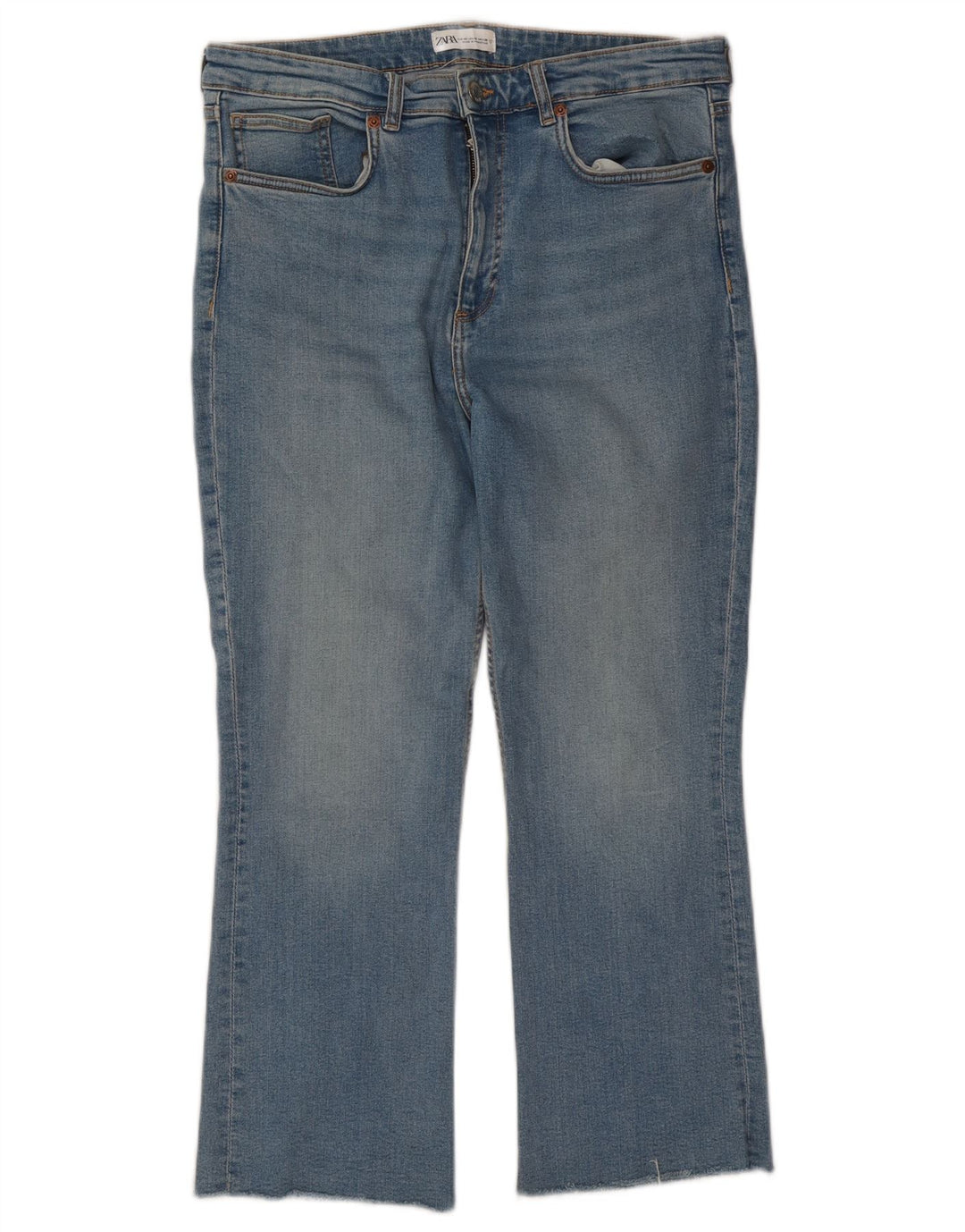 Женские укороченные джинсы Zara Bootcut EU 46 XL W36 L25 синие
