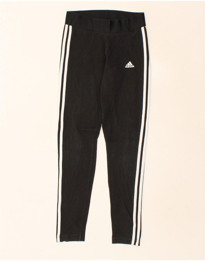 ADIDAS Womens Leggings UK 8/10 Small  Black Vintage Adidas and Second-Hand Adidas from Messina Hembry 