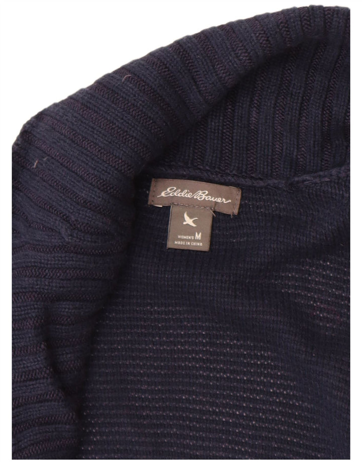 Женский открытый кардиган Eddie Bauer UK 12, средний темно-синий вискоза