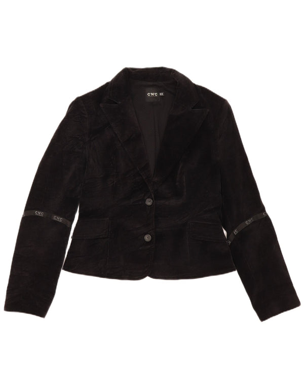 CNC Costume National Womens 2 Button Blazer Jacket IT 44 Medium Black
