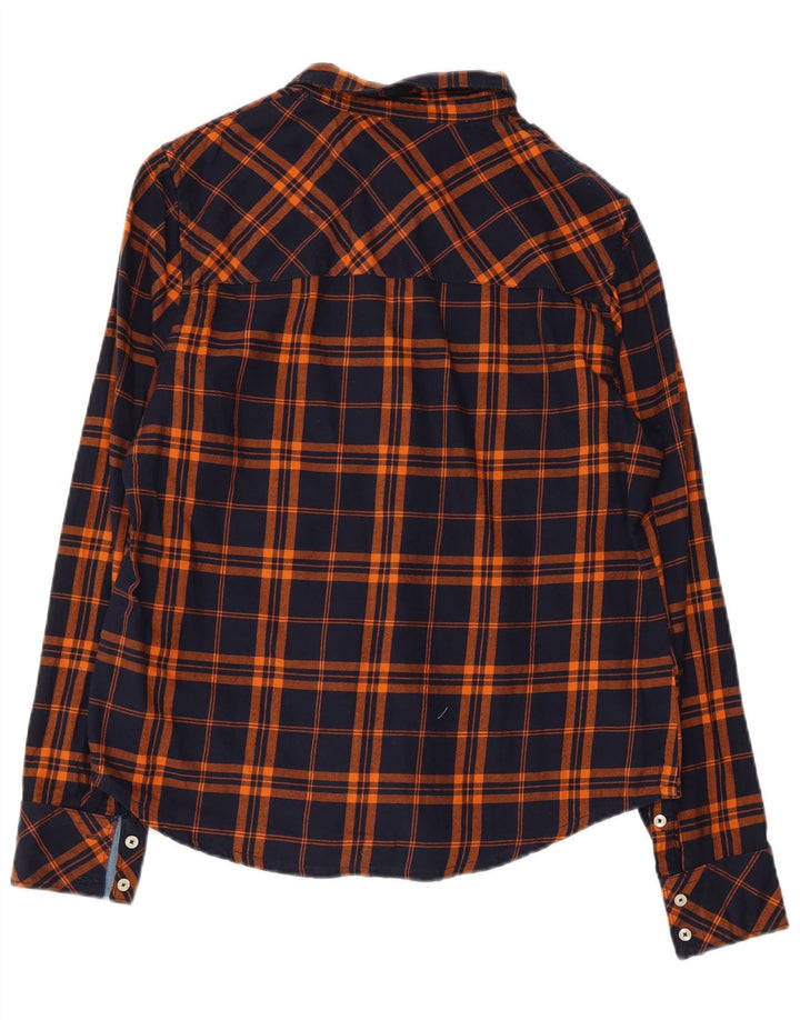 Женская фланелевая рубашка MUSTANG EU 38, средний темно-синий цвет в клетку, хлопок