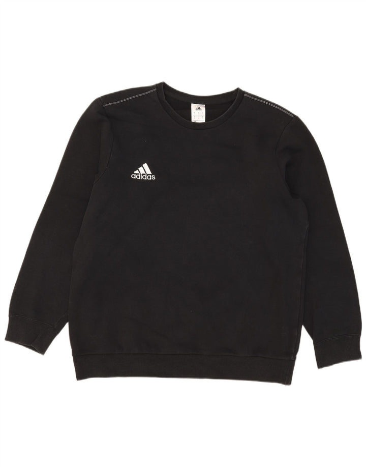 Мужской свитер Adidas, большой черный хлопковый джемпер