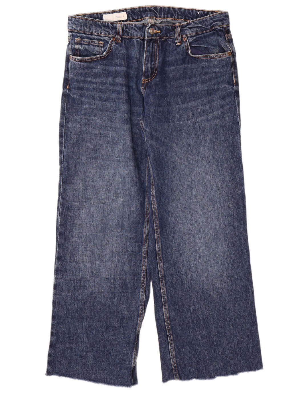 Женские широкие джинсы Zara EU 40 Medium W30 L29, синий хлопок
