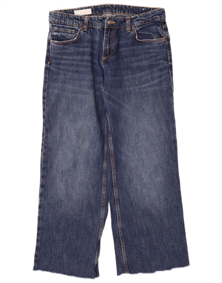 Женские широкие джинсы Zara EU 40 Medium W30 L29, синий хлопок