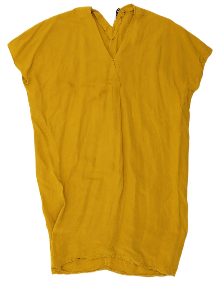 Женское платье-туника оверсайз Zara UK 18 XL, желтое