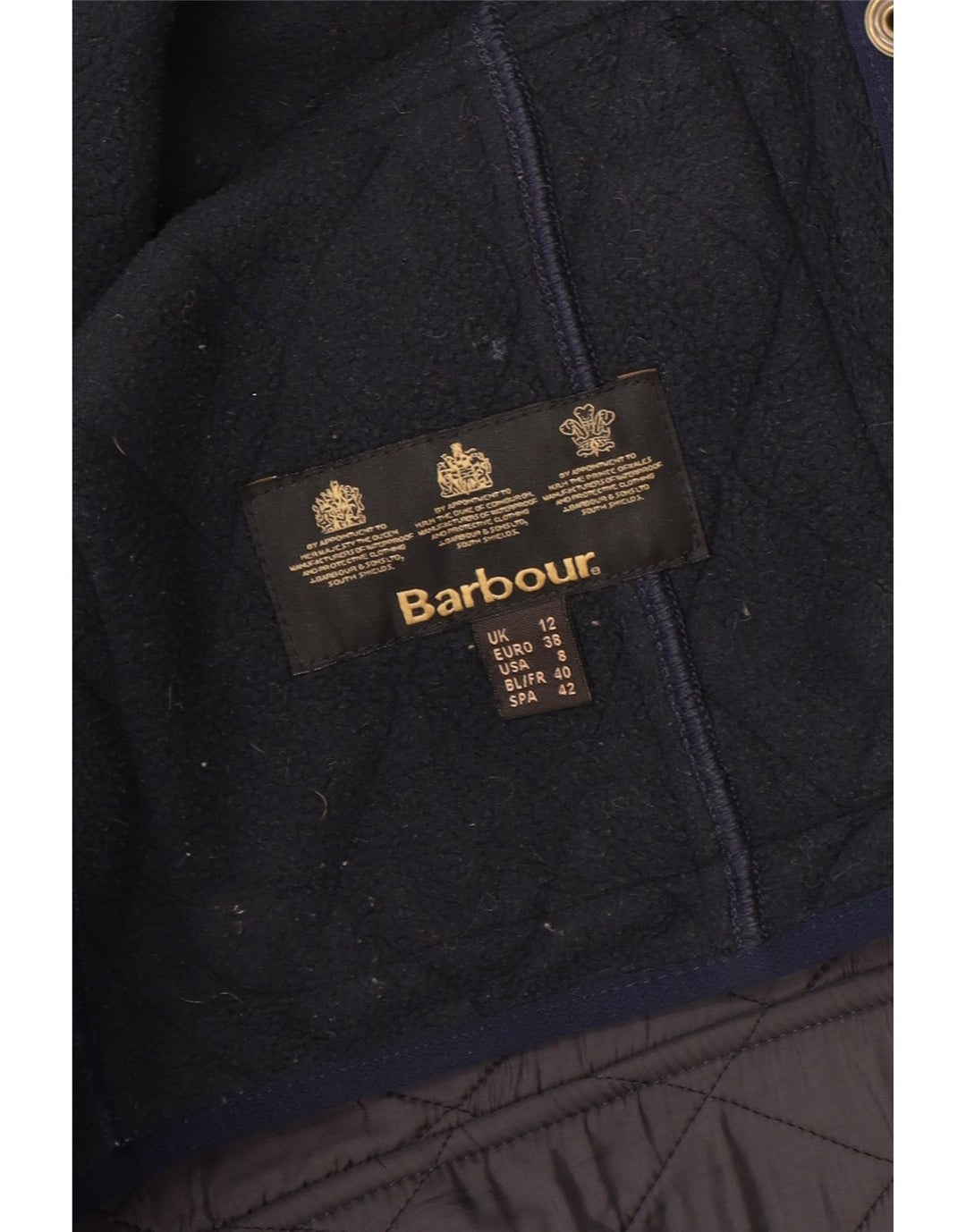 Женская стеганая куртка Barbour UK 12 средний темно-синий полиамид