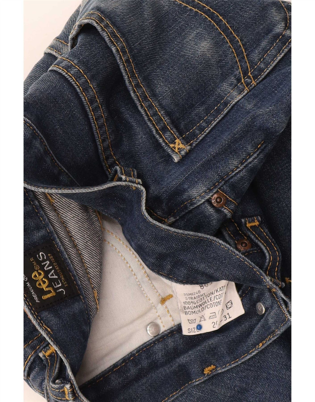 Женские прямые джинсы Lee W26 L31 синие, хлопок
