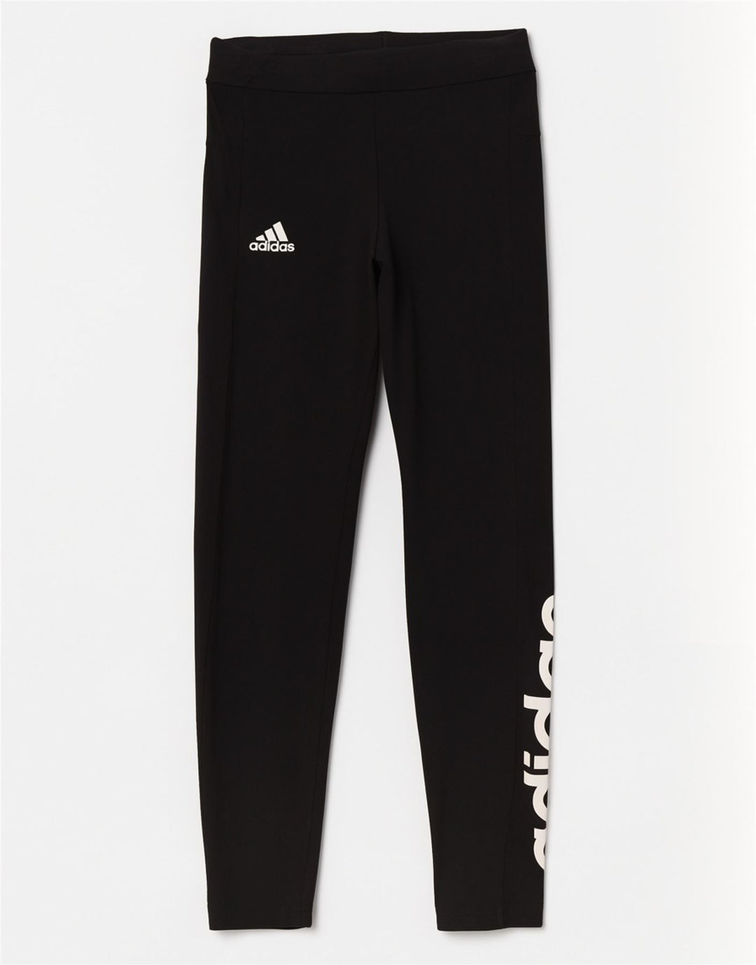 Женские леггинсы Adidas с рисунком, средние черные спортивные