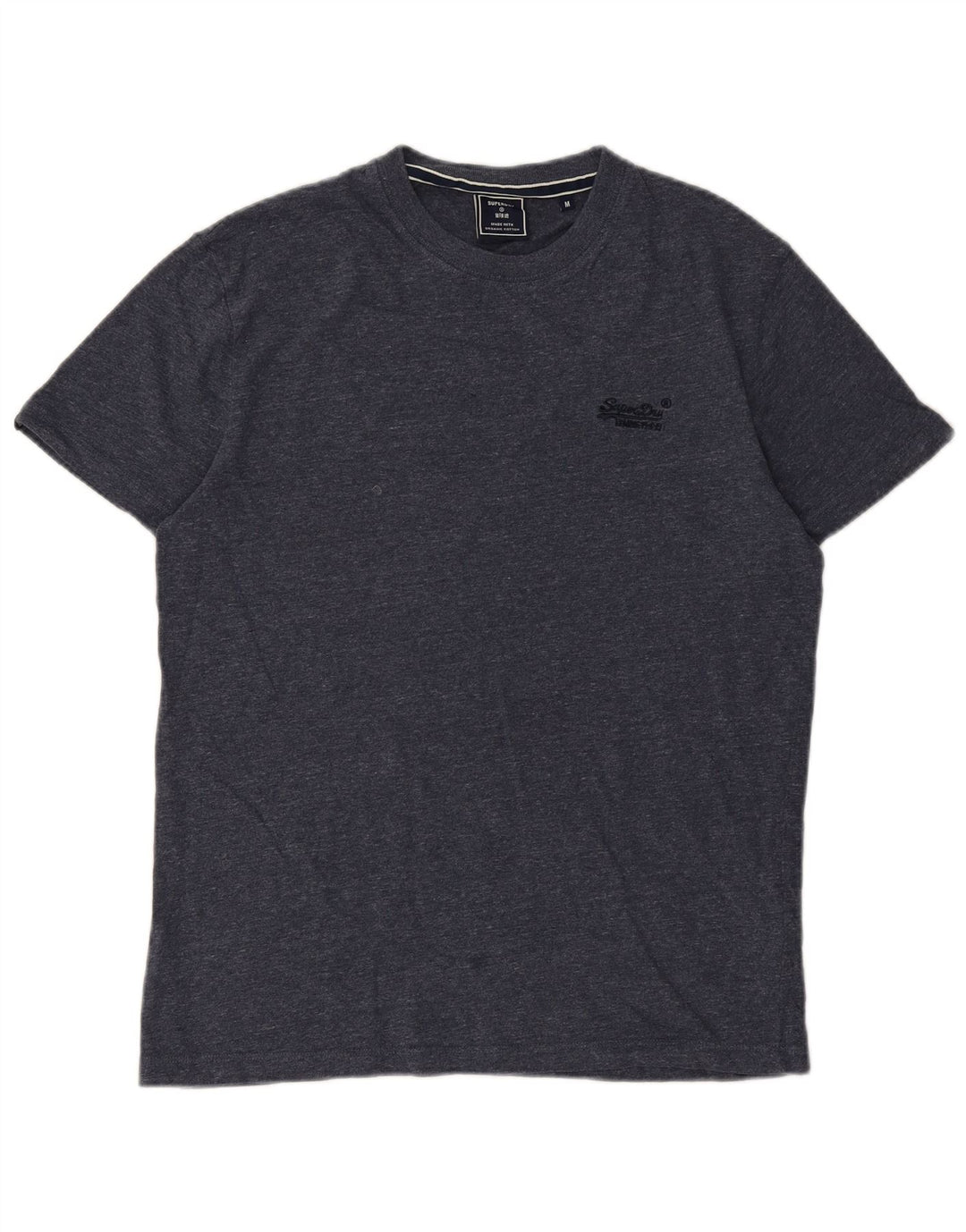 Мужская футболка Superdry Top среднего размера, темно-синяя, хлопок