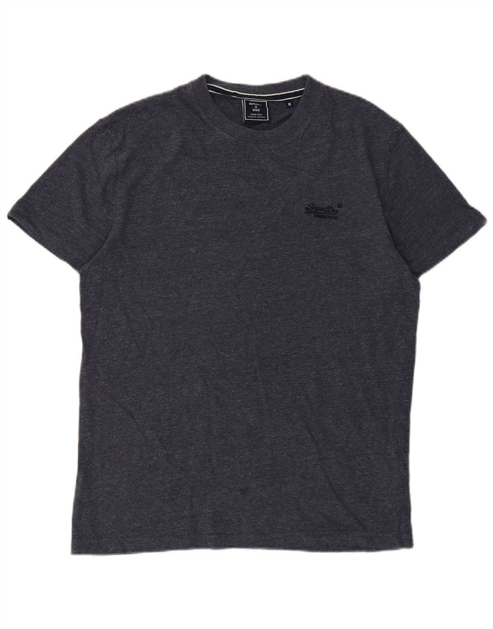 Мужская футболка Superdry Top среднего размера, темно-синяя, хлопок