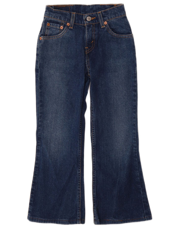 LEVI'S Girls 517 Slim Flared Jeans 7-8 Years W20 L21 Blue Cotton