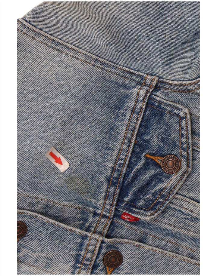 Женская джинсовая куртка LEVI'S UK 10, маленькая, синяя, хлопок