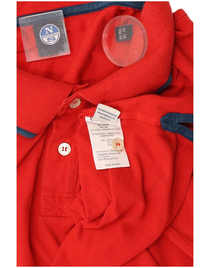 Мужская рубашка-поло North Sails 2XL, красный хлопок