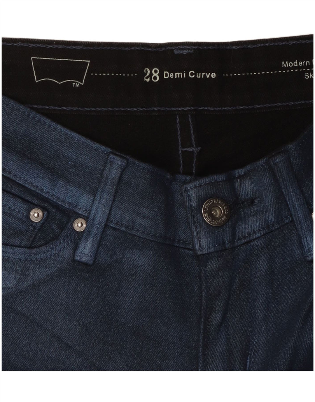 Женские повседневные брюки скинни LEVI'S Demi Curve W28 L26 синие