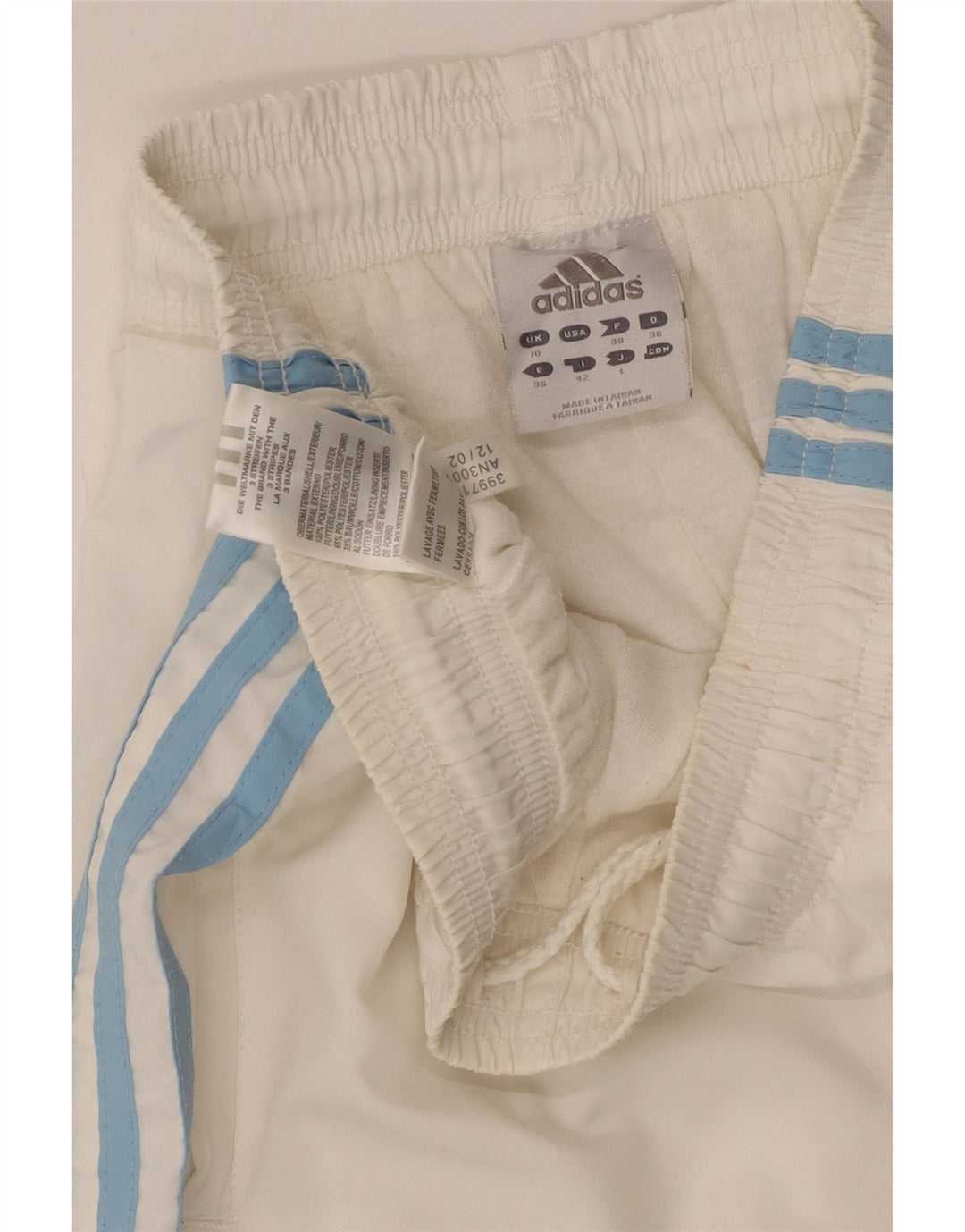 Женские спортивные брюки ADIDAS Джоггеры UK 10, маленькие белые, полиэстер