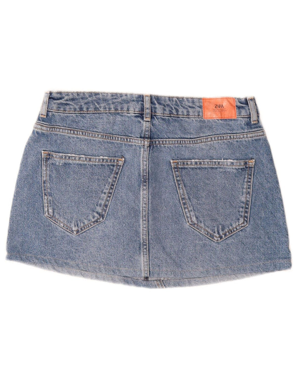 Женская джинсовая юбка Zara Medium W28 Синяя