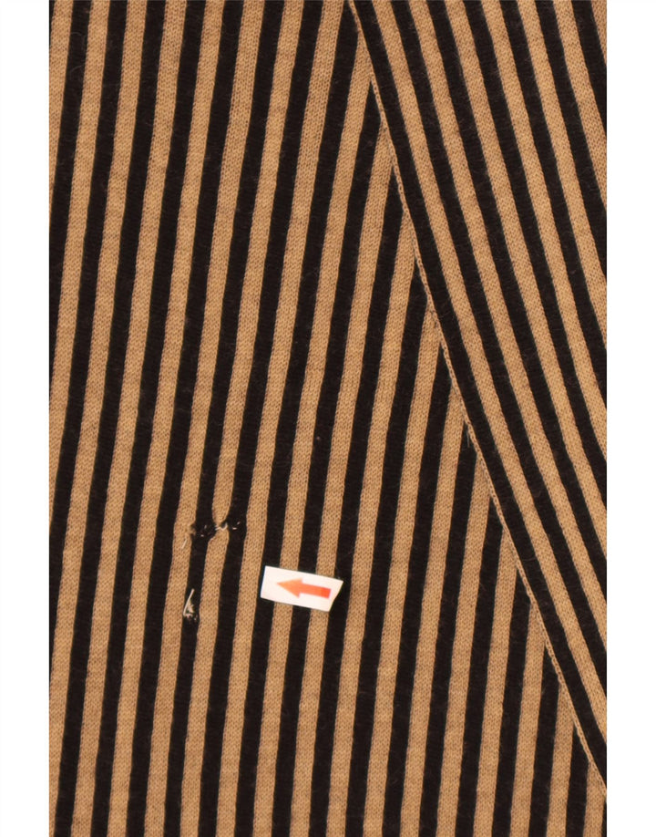 Женская шаль Fendi IT 42, средний размер, бежевая полоска, дизайнерская шерсть из мериносовой шерсти