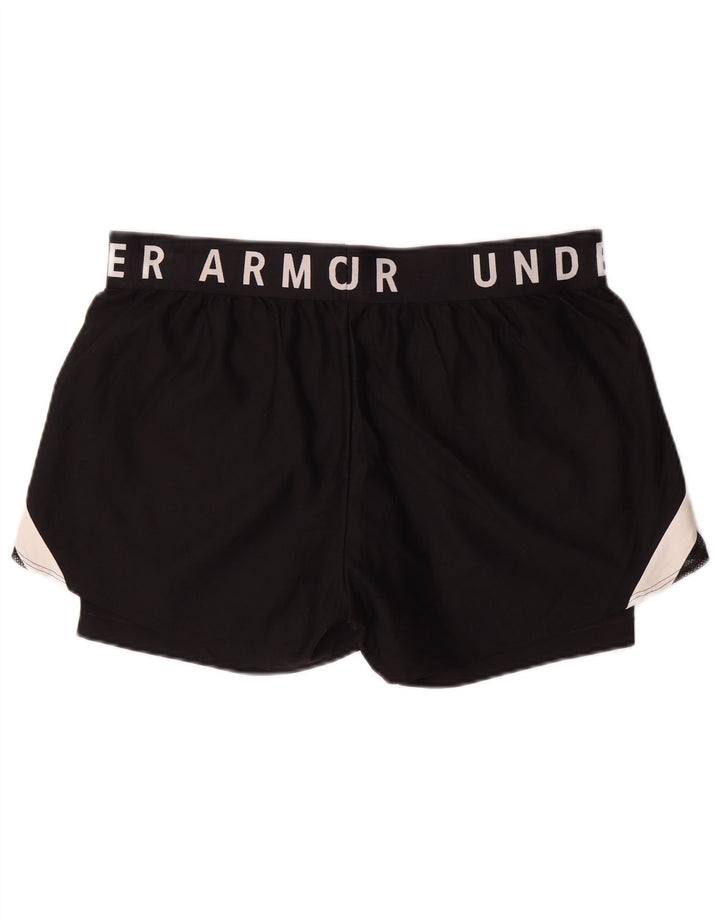 Женские спортивные шорты UNDER ARMOR Heat Gear UK 18 XL, черные с цветными блоками