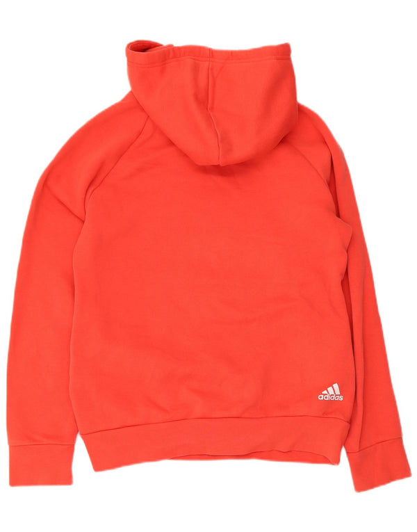 Женский джемпер с капюшоном Adidas UK 10, маленький красный, хлопковый