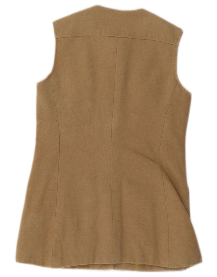 Женский жилет JAEGER Utility Gilet UK 10, маленький размер, бежевый, шерсть