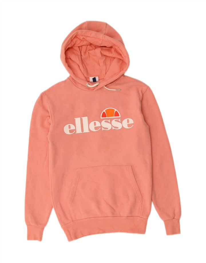ELLESSE Женский джемпер с капюшоном с рисунком UK 6 XS Розовый