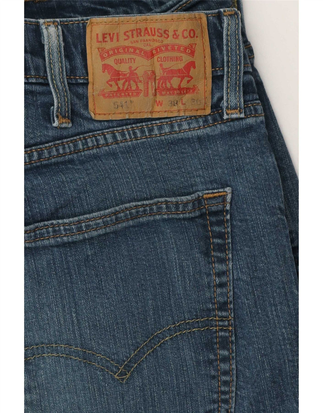 Мужские зауженные джинсы Levi's 541 W38 L30 синие, хлопок