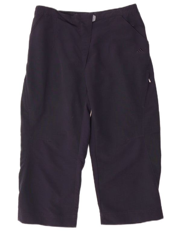 Женские прямые брюки-капри Adidas UK 12 Medium W30 L20 Темно-синие