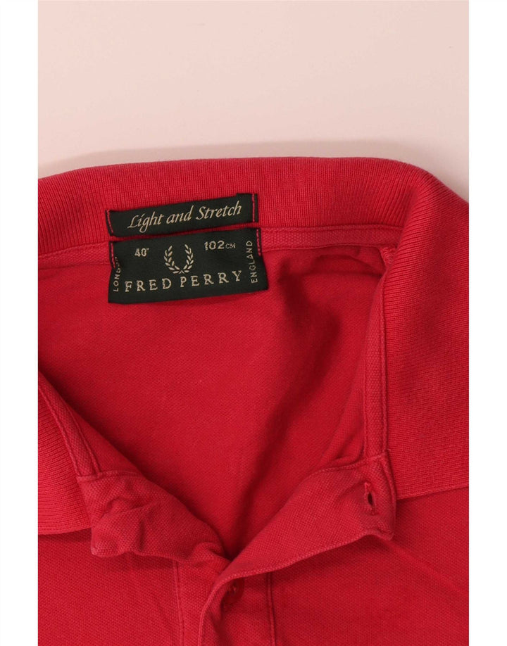 Мужская рубашка-поло Fred Perry, хлопок среднего красного цвета