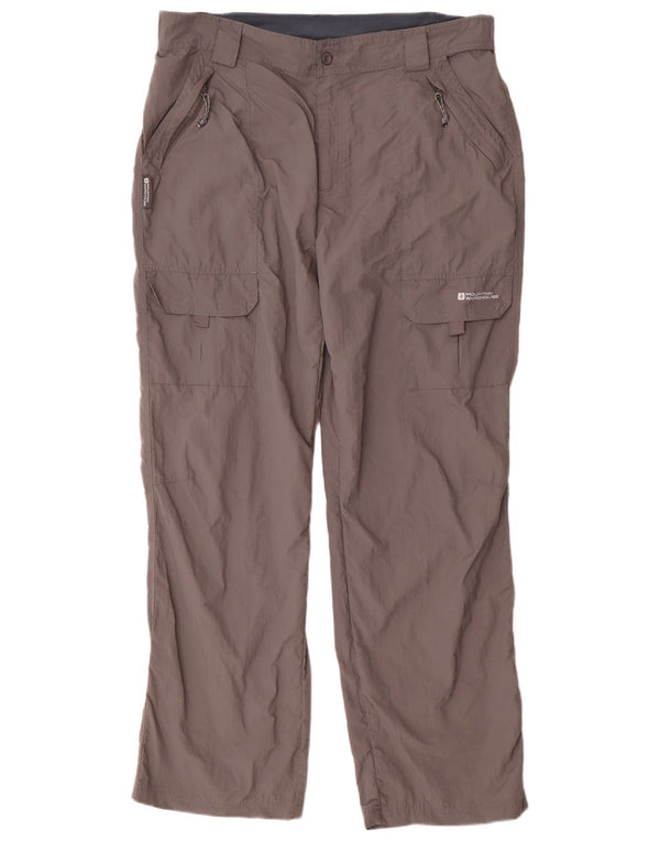 Мужские прямые брюки-карго Mountain Warehouse W36 L31, серый нейлон