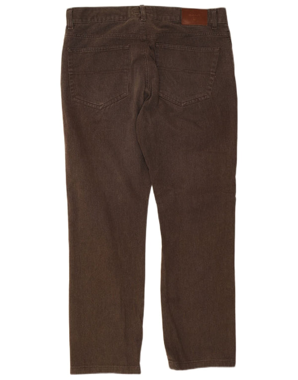 Мужские прямые джинсы Gant W35 L29, коричневые, хлопок
