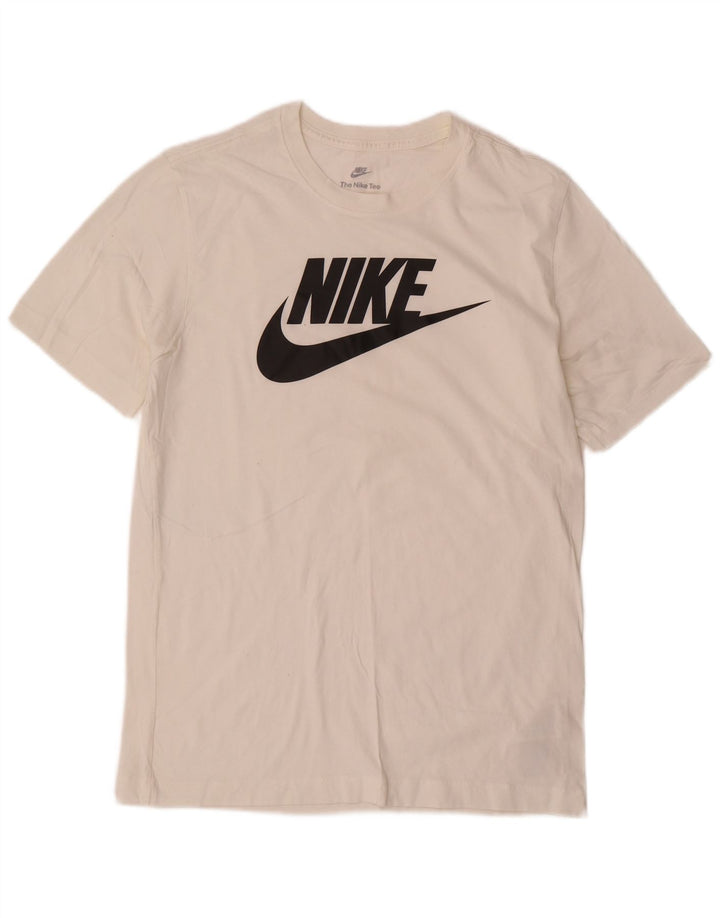 Мужская футболка с рисунком Nike, средний белый хлопок, белый цвет