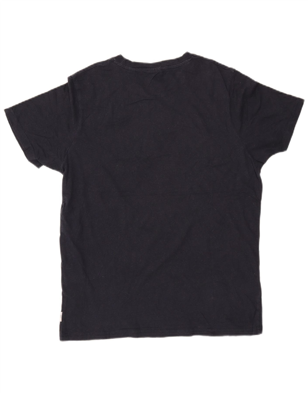 Мужская футболка с рисунком JACK & JONES, топ среднего размера, темно-синий, хлопок