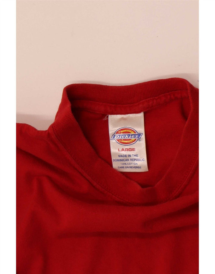 Мужская футболка Dickies, большой красный хлопок