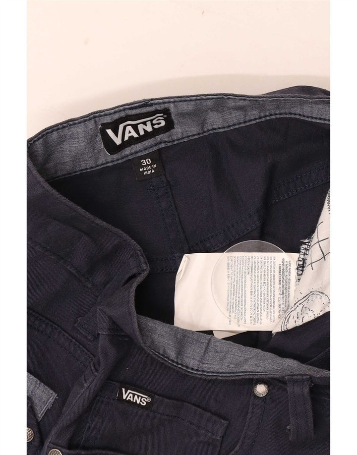 Мужские повседневные шорты Vans W30 среднего размера, темно-синие, хлопок