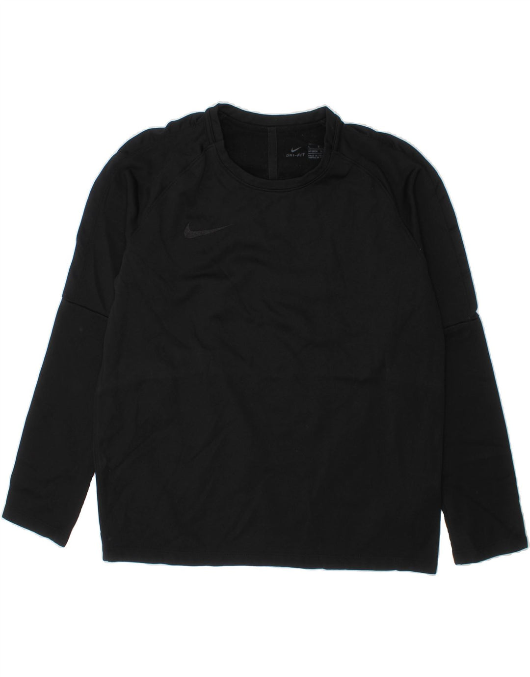 NIKE Boys Dri Fit Top Long Sleeve 12-13 Years Large Black Polyester Vintage Nike and Second-Hand Nike from Messina Hembry 
