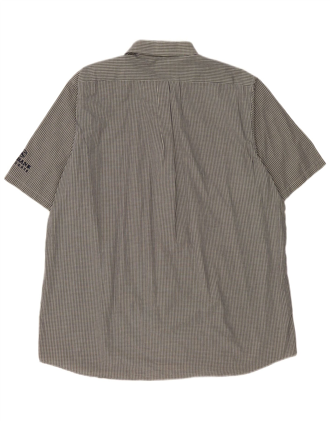 PRINGLE Мужская рубашка с коротким рукавом XL, черная, хлопок в мелкую клетку