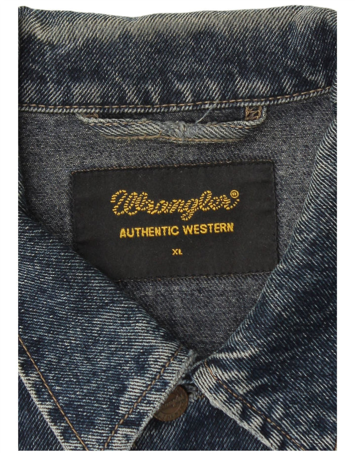Мужская джинсовая куртка Wrangler UK 42 XL, синяя, хлопок