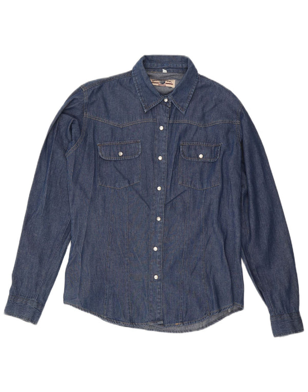 Brandon & C Womens Denim Shirt UK 18 XL Blue