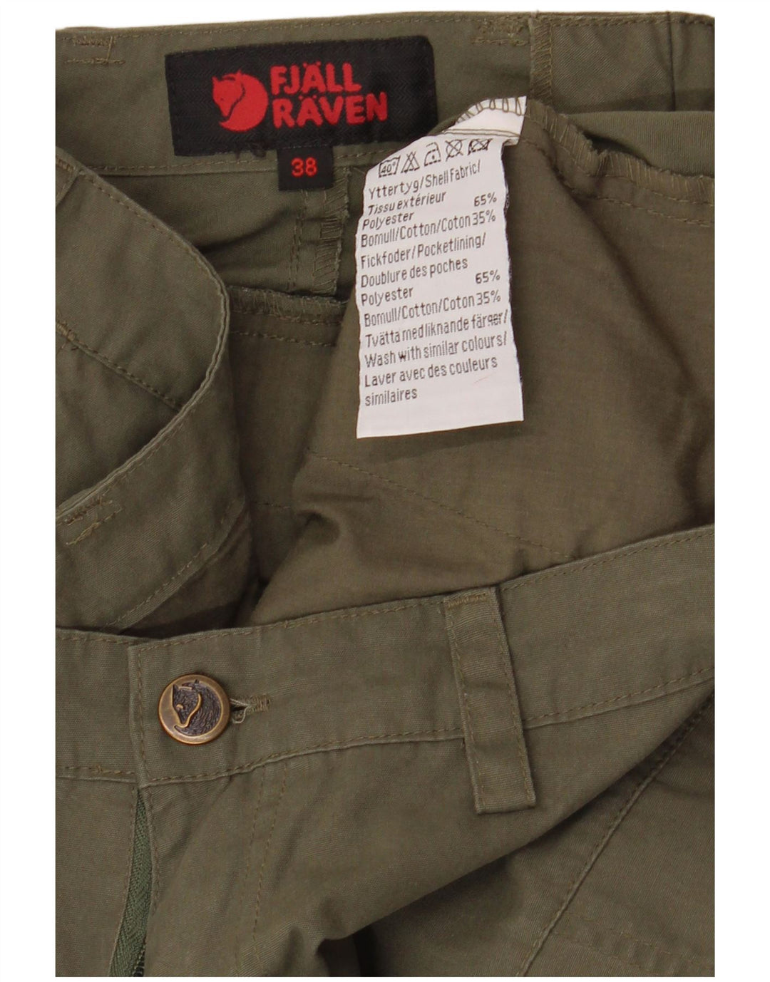 Женские брюки карго Fjall Raven Bootcut EU 38 Medium W32 L33 Хаки