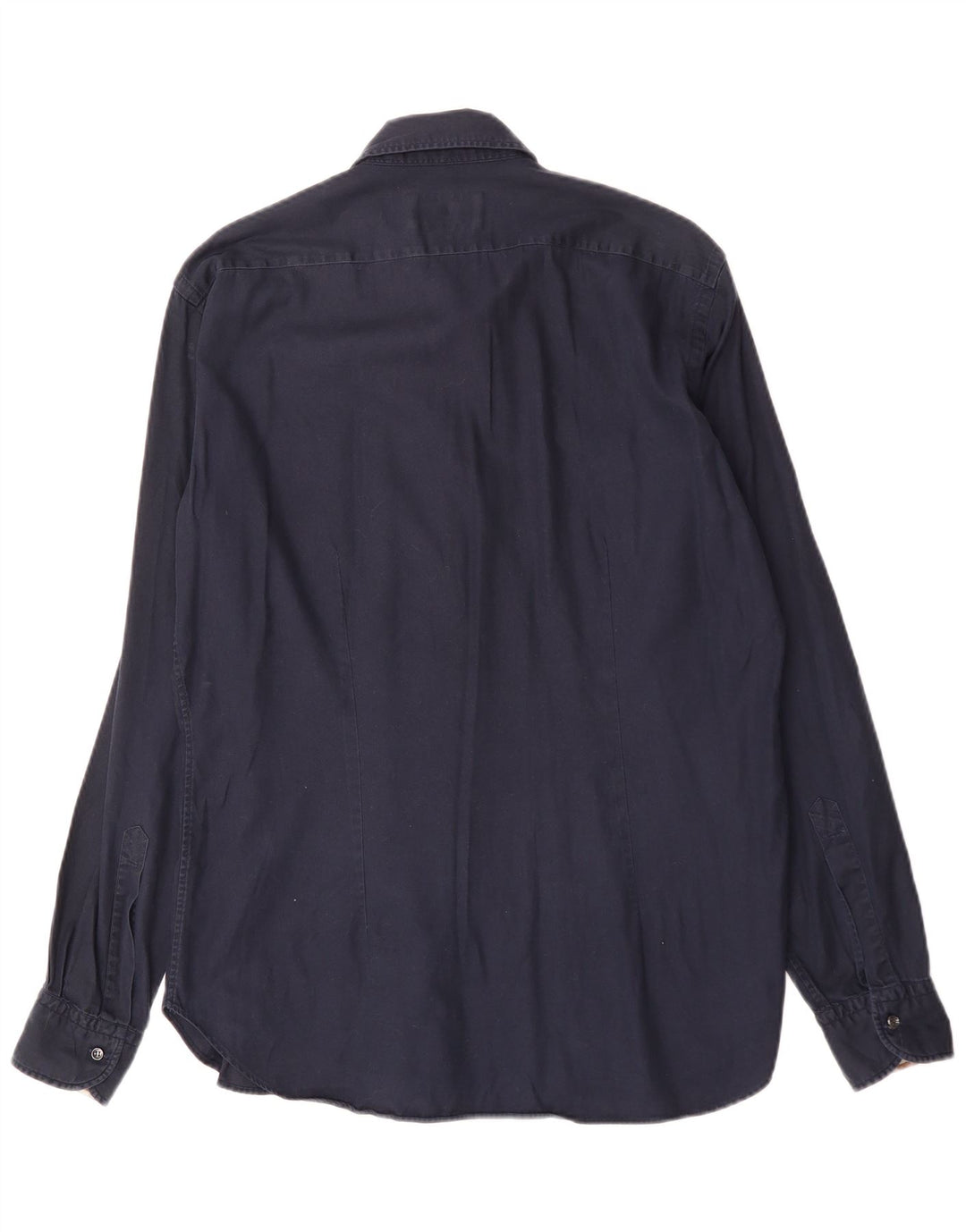 Мужская рубашка AQUASCUTUM, размер 16 1/2 42, большая, темно-синяя, хлопок