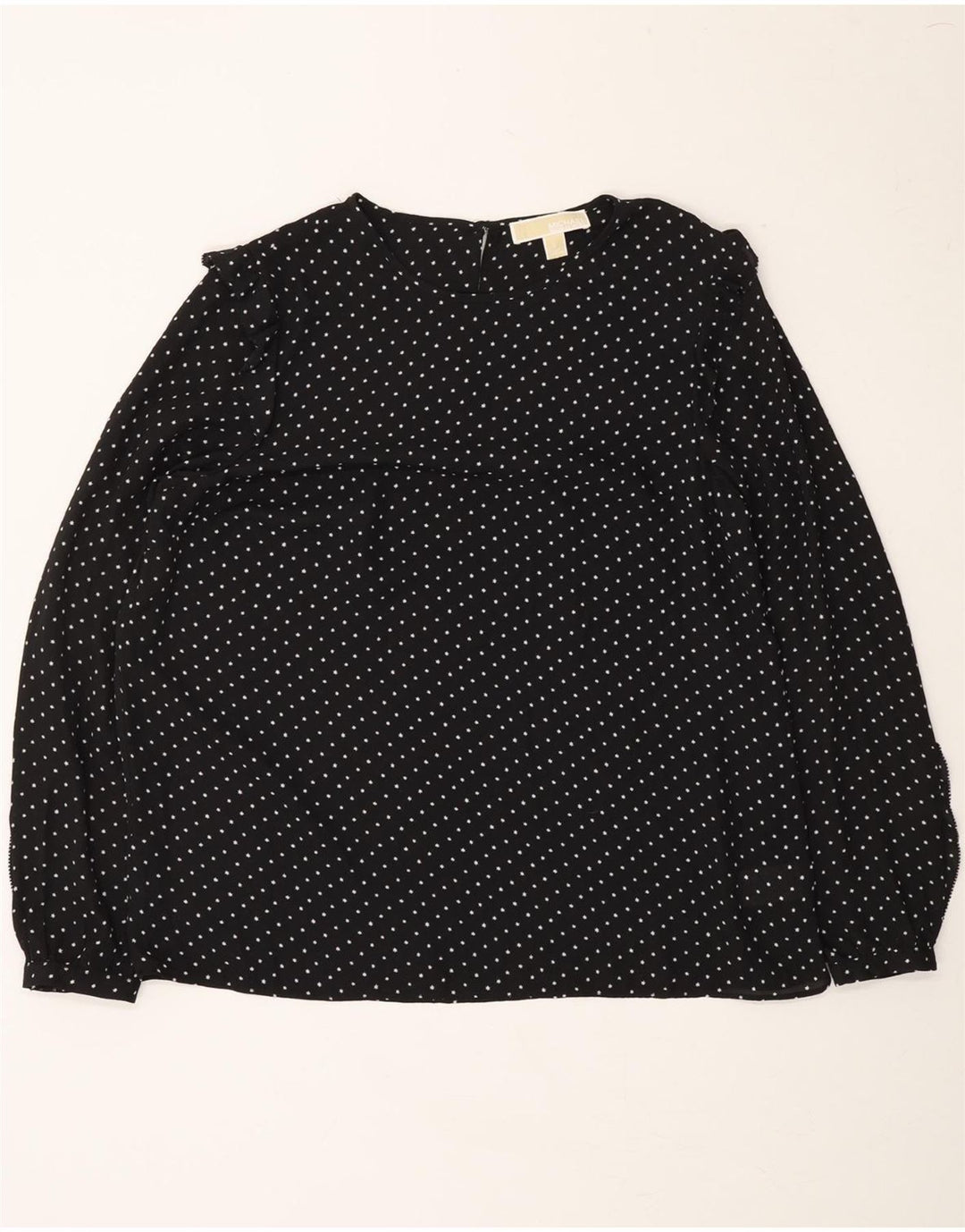 MICHAEL KORS Womens Long Sleeve Blouse Top UK 16 Large Black Spotted Vintage Michael Kors and Second-Hand Michael Kors from Messina Hembry 
