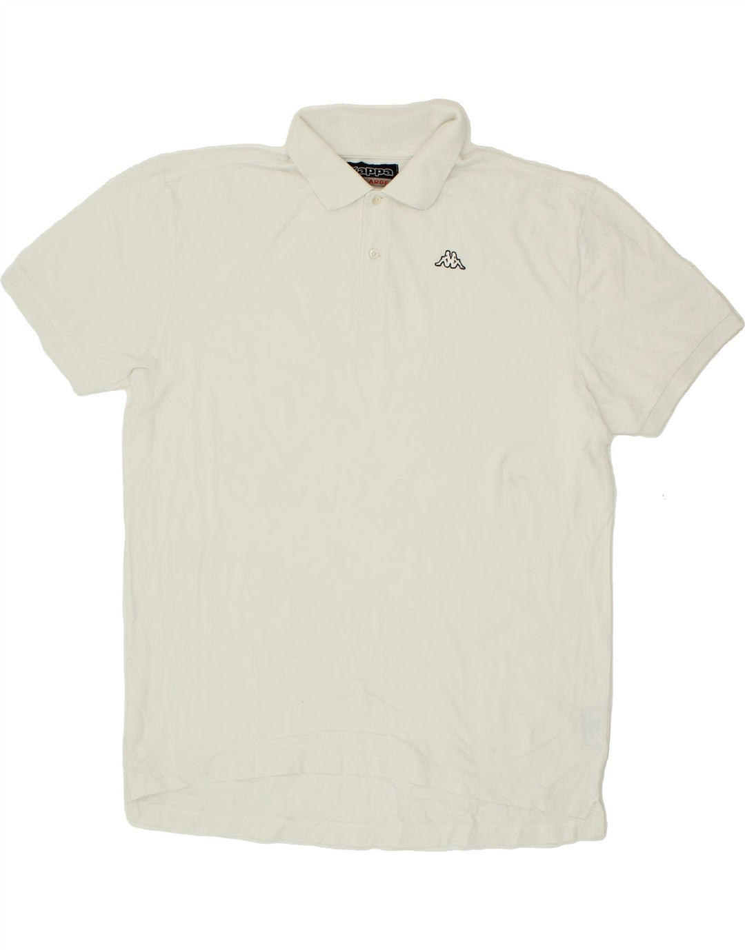 KAPPA Mens Polo Shirt 2XL White Cotton Vintage Kappa and Second-Hand Kappa from Messina Hembry 