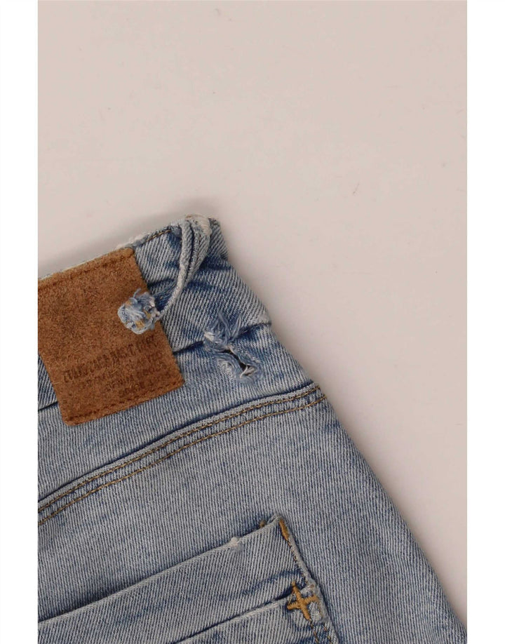 Женские потертые узкие джинсы Zara EU 38, маленькие W28 L28, синие