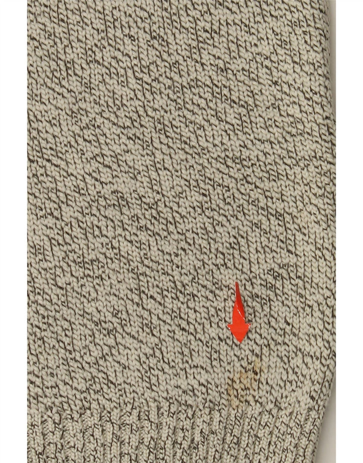 SUPERDRY Мужской свитер с круглым вырезом, большой бежевый акрил в крапинку