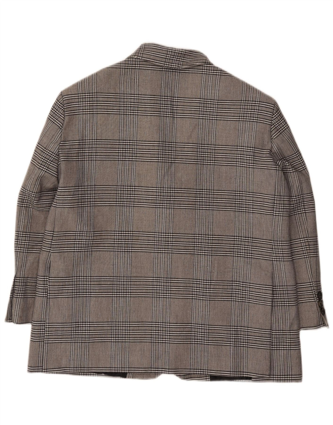 Женский пиджак оверсайз с 2 пуговицами Zara UK 6 XS, серая вискоза в клетку