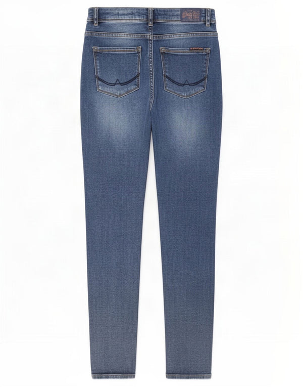 Женские джинсы скинни Superdry W29 L30, синий хлопок