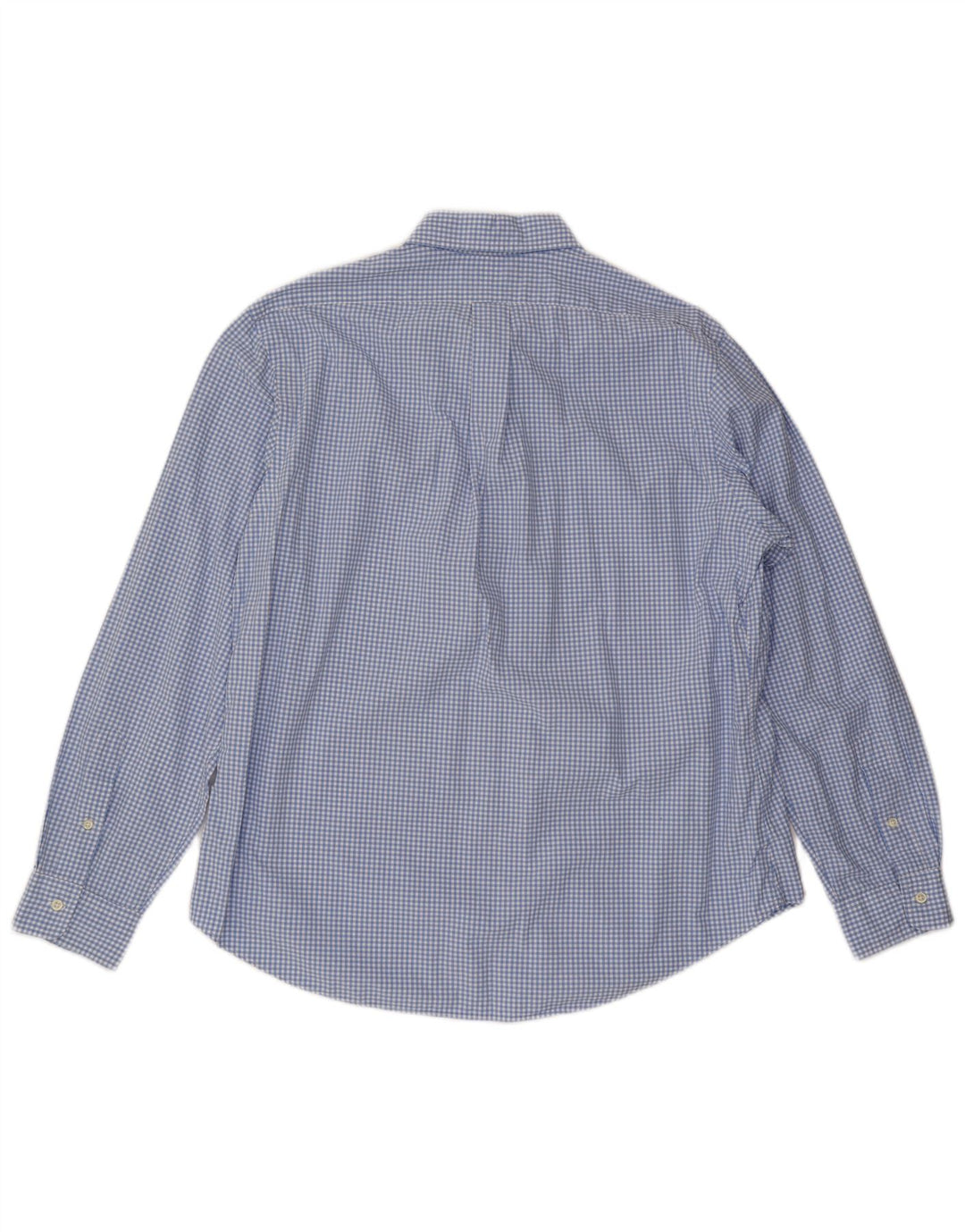 Мужская рубашка на заказ POLO RALPH LAUREN XL, синяя, хлопок в мелкую клетку